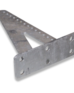 Wall bracket suspension for ribbed tubes 300 for 2 rows